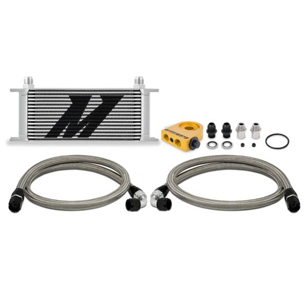 Mishimoto - Mishimoto Universal Thermostatic Oil Cooler Kit 16-Row Silver