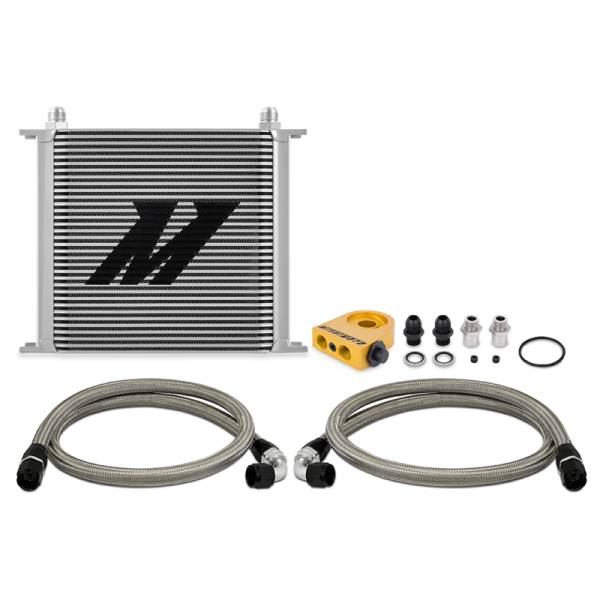 Mishimoto - Mishimoto Universal Thermostatic Oil Cooler Kit 34-Row Silver