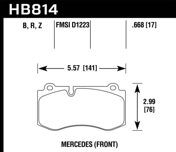 Hawk Performance - Hawk 07-14 Mercedes-Benz CL550/CL600 Performance Ceramic Street Front Brake Pads