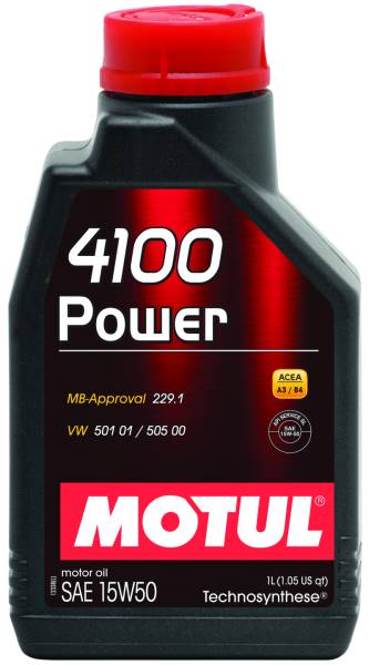 Motul - Motul 1L Engine Oil 4100 POWER 15W50 - VW 505 00 501 01 - MB 229.1