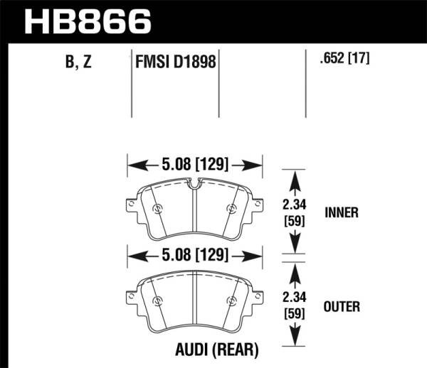 Hawk Performance - Hawk 18-19 Audi S5 HPS 5.0 Rear Brake Pads