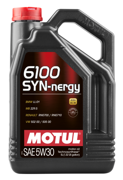 Motul - Motul 5L Technosynthese Engine Oil 6100 SYN-NERGY 5W30 - VW 502 00 505 00 - MB 229.5