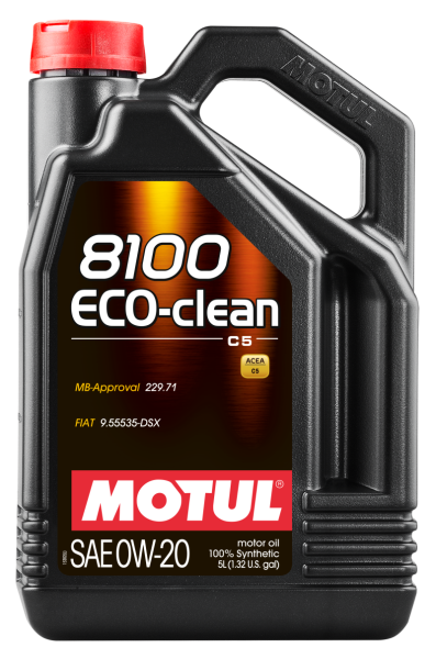 Motul - Motul 5L Synthetic Engine Oil 8100 0W20 Eco-Clean