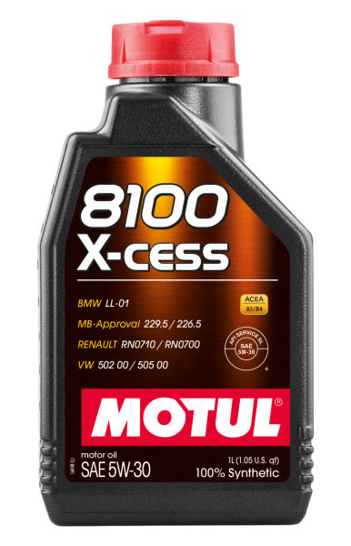 Motul - Motul Synthetic Engine Oil 8100 5W30 X-CESS 1L