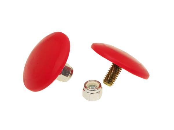 Prothane - Prothane Universal Bump Stop 3/8X2 Ultra Thin Button - Red