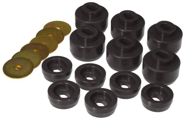 Prothane - Prothane 07-14 Chevy Silverado Body Mount 12 Bushing Kit - Black