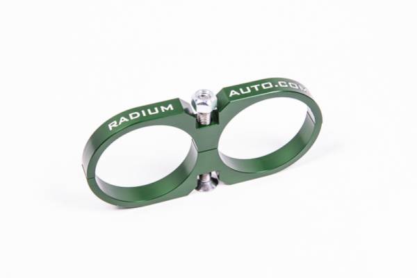 Radium Engineering - Radium Engineering 2-Piece Fuel Pump Clamp For Bosch 044 - Green W/ Logo