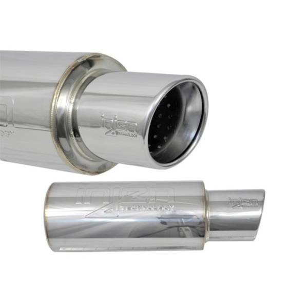 Injen - Injen 3.00 Universal Muffler w/Stainless Steel resonated rolled tip (Injen embossed logo)