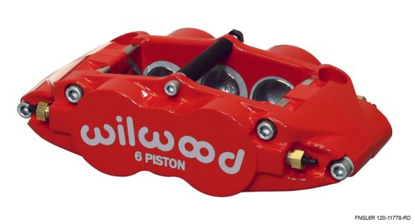 Wilwood - Wilwood Caliper-Narrow Superlite 6R-RH - Red 1.62/1.12/1.12in Pistons 1.25in Disc