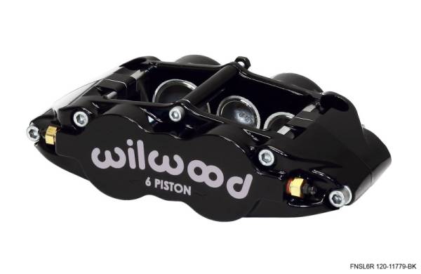 Wilwood - Wilwood Caliper-Narrow Superlite 6R-LH - Black 1.62/1.12/1.12in Pistons 1.25in Disc