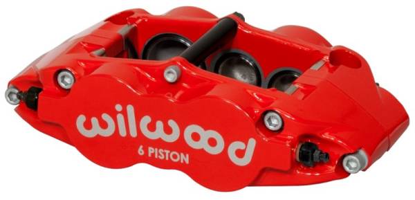 Wilwood - Wilwood Caliper-Narrow Superlite 6R-RH - Red 1.62/1.12/1.12in Pistons 1.10in Disc