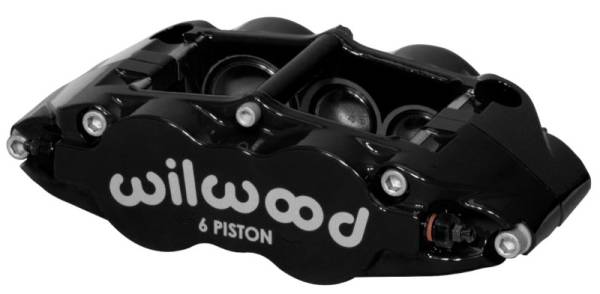 Wilwood - Wilwood Caliper-Narrow Superlite 6R-LH - Black 1.62/1.12/1.12in Pistons 1.10in Disc