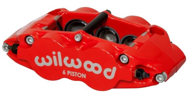 Wilwood - Wilwood Caliper-Narrow Superlite 6R-LH - Red 1.62/1.12/1.12in Pistons 1.10in Disc