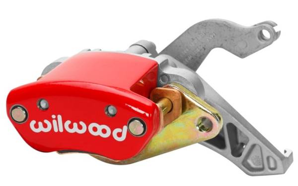 Wilwood - Wilwood Caliper-MC4 Mechanical-L/H - Red w/ Logo 1.19in Piston .81in Disc