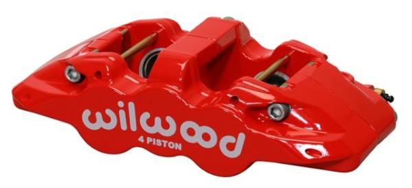 Wilwood - Wilwood Caliper-Aero4-R/H - Red 1.62/1.38in Pistons 1.25in Disc