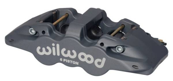 Wilwood - Wilwood Caliper-Aero6-R/H - Black Anodize (.80 Thk Pad) 1.62/1.12/1.12in Pistons 1.25in Disc