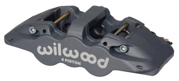 Wilwood - Wilwood Caliper-Aero6-L/H - Black Anodize (.80 Thk Pad) 1.62/1.12/1.12in Pistons 1.25in Disc