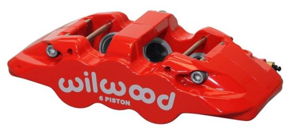 Wilwood - Wilwood Caliper-Aero6-R/H - Red 1.75/1.38/1.38in Pistons 1.25in Disc