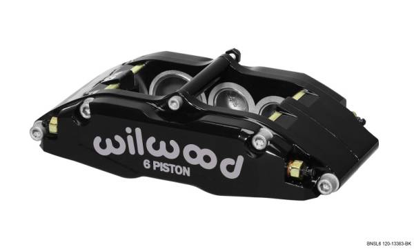 Wilwood - Wilwood Caliper-BNSL6-RH-Black 1.62/1.12/1.12in Pistons 1.10in Disc