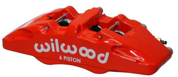 Wilwood - Wilwood Caliper-Forged Dynapro 6 5.25in Mount-Red-L/H 1.62/1.38in/1.38in Pistons .81in Disc