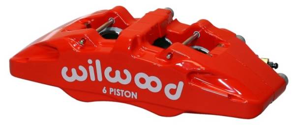 Wilwood - Wilwood Caliper-Forged Dynapro 6 5.25in Mount-Red-R/H 1.62/1.38in/1.38in Pistons 1.10in Disc