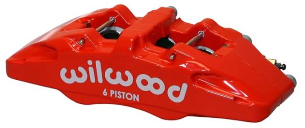 Wilwood - Wilwood Caliper-Forged Dynapro 6 5.25in Mount-Red-L/H 1.62/1.12/1.12in Pistons 0.81in Disc