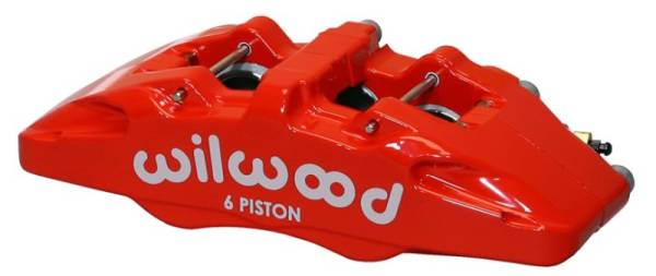 Wilwood - Wilwood Caliper-Forged Dynapro 6 5.25in Mount-Red-R/H 1.62/1.12/1.12in Pistons 1.10in Disc