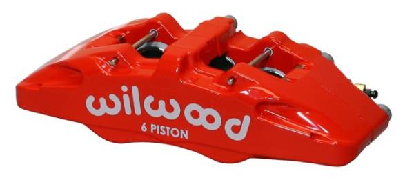 Wilwood - Wilwood Caliper-Forged Dynapro 6 5.25in Mount-Red-L/H 1.62/1.12/1.12in Pistons 1.10in Disc