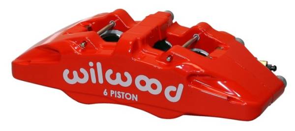 Wilwood - Wilwood Caliper-Forged Dynapro 6 5.25in Mount-Red-R/H 1.38/1.00/1.00in Pistons .81in Disc