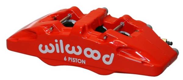 Wilwood - Wilwood Caliper-Forged Dynapro 6 5.25in Mount-Red-L/H 1.38/1.00/1.00in Pistons .81in Disc