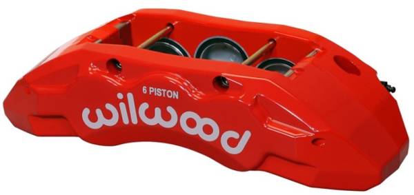 Wilwood - Wilwood Caliper-TX6R- L/H - Red 1.75/1.62/1.62in Pistons 1.38in Disc