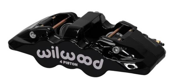 Wilwood - Wilwood Caliper-Aero4 - Black 1.12/1.12in Pistons 0.81in Disc