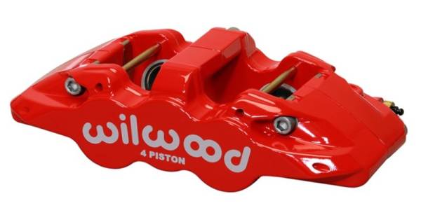 Wilwood - Wilwood Caliper-Aero4 - Red 1.12/1.12in Pistons 0.81in Disc