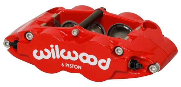 Wilwood - Wilwood Caliper Forged Narrow Superlite R/H FNSL6R-DS Dust Seal 1.62/1.12 1.10in Rotor Width - Red