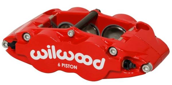 Wilwood - Wilwood Caliper Forged Narrow Superlite L/H FNSL6R-DS Dust Seal 1.62/1.12 1.10in Rotor Width - Red