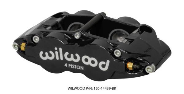 Wilwood - Wilwood Caliper Forged Narrow Superlite FNSL4R-DS Dust Seal 1.25/1.25 1.10in Rotor Width - Black