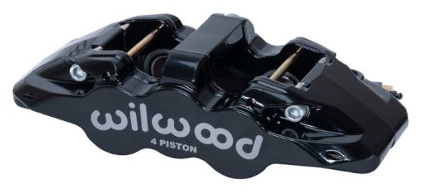 Wilwood - Wilwood Caliper - Aero4-DS Forged Four-Piston Caliper Black 1.12in Piston 1.10in Rotor - Black