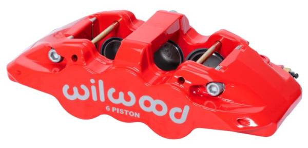 Wilwood - Wilwood Caliper-Forged DynaliteI w/Dust Seal-Red 4.04in Pistons, 1.25in disc,