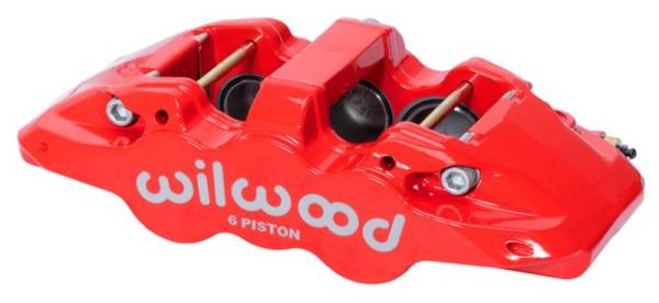 Wilwood - Wilwood Caliper-Forged Dynalite w/Dust Seal-Red 4.04in Pistons 1.25 Disc