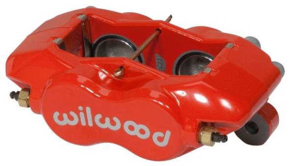 Wilwood - Wilwood Caliper-Forged DynaliteI w/Dust Seal-Red 1.38in Pistons .81in Disc