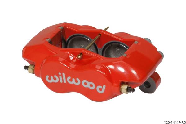 Wilwood - Wilwood Caliper-Forged DynaliteI w/Dust Seal-Red 1.75in Pistons .81in Disc