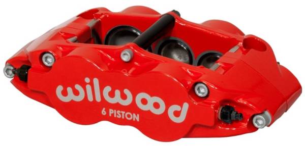 Wilwood - Wilwood Caliper-Forged Narrow Superlite 6R-R/H 1.75/1.25/1.25in Pistons 1.10in Rotor - Red