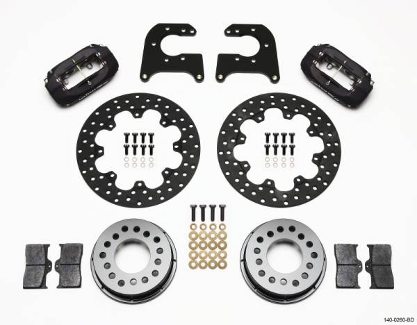 Wilwood - Wilwood Forged Dynalite Rear Drag Kit Drilled Rotor Mopar-Dana 2.36in Offset