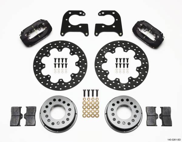 Wilwood - Wilwood Forged Dynalite Rear Drag Kit Drilled Rotor Big Ford 2.36in Offset