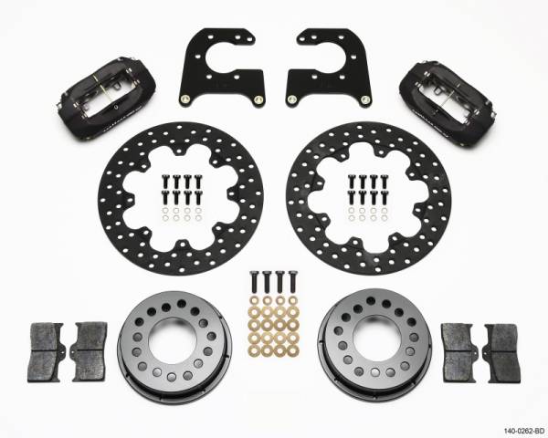 Wilwood - Wilwood Forged Dynalite Rear Drag Kit Drilled Rotor Small Ford 2.66in Offset