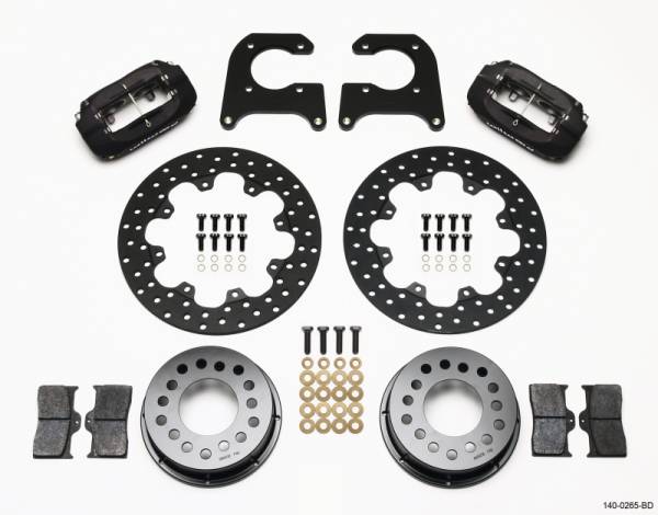 Wilwood - Wilwood Forged Dynalite Rear Drag Kit Drilled Rotor M-W / Lamb Ends 1/2in Studs