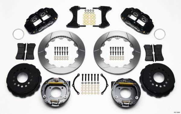 Wilwood - Wilwood Narrow Superlite 4R Rear P-Brk Kit 12.88in Chevy 12 Bolt w/ C-Clips Stggrd mt