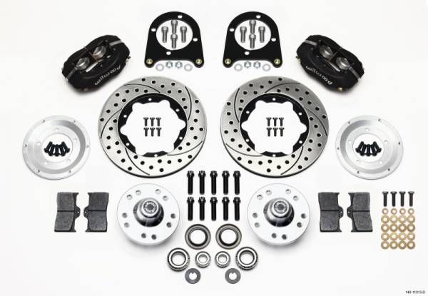 Wilwood - Wilwood Forged Dynalite Front Kit 11.00in Drilled 37-48 Ford Psgr. Car Spindle