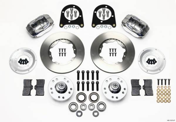 Wilwood - Wilwood Forged Dynalite Front Kit 11.00in Polished 37-48 Ford Psgr. Car Spindle