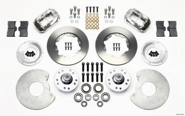 Wilwood - Wilwood Forged Dynalite Front Kit 11.00in Polished 37-48 Ford Psgr. 360 Plate Mount